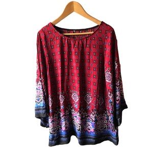 Bohemian Bell Sleeve Blouse